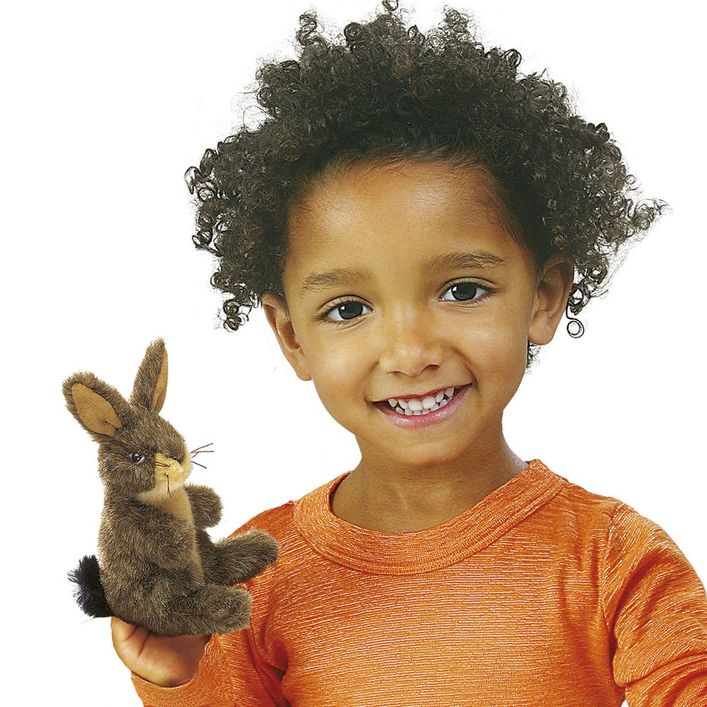 Marionnette à main Mini lièvre brun 2675/ Mini Jack Rabbit Folkmanis réaliste