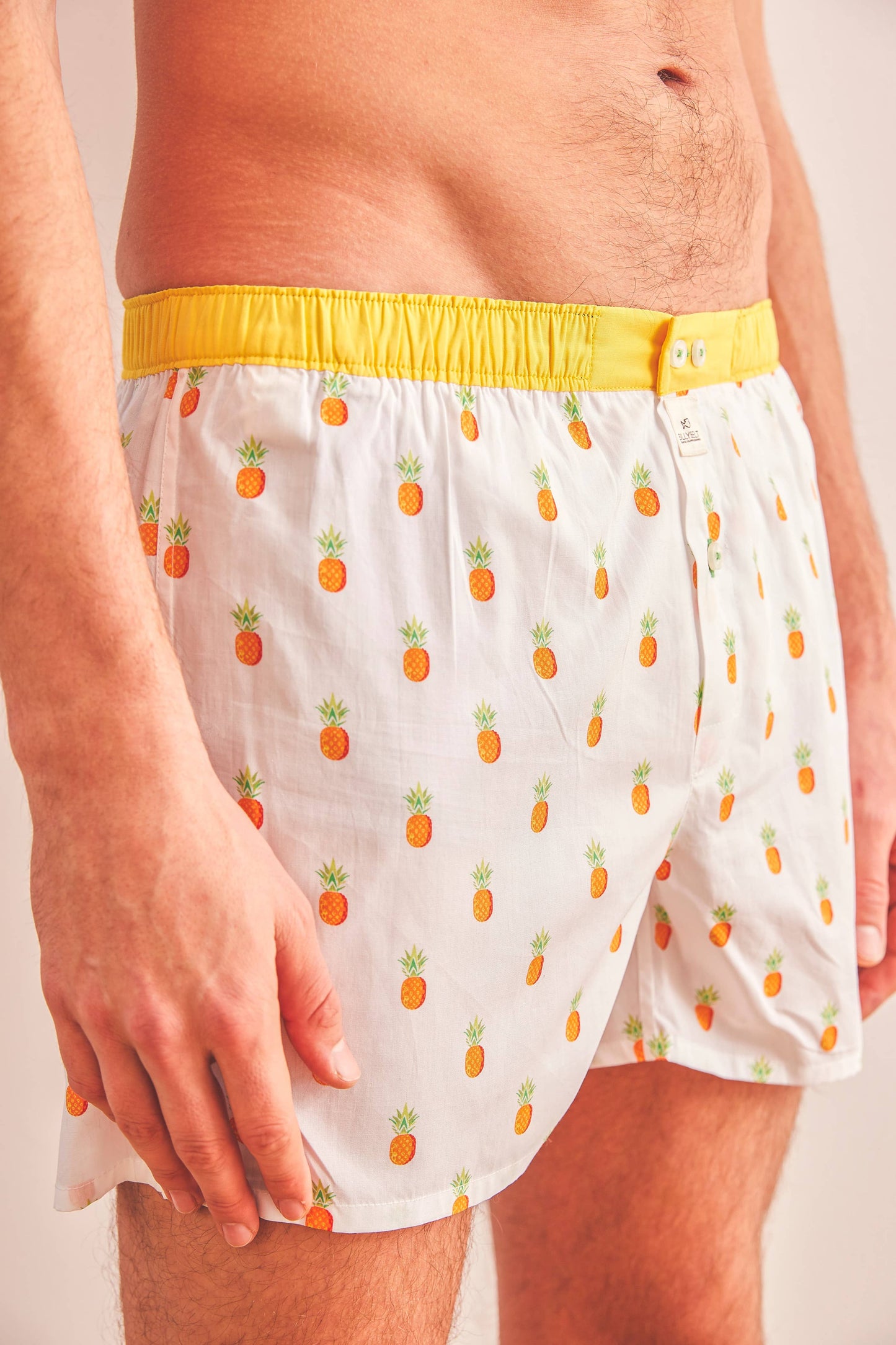 Boxershorts met ananasprint van 100% biologisch katoen