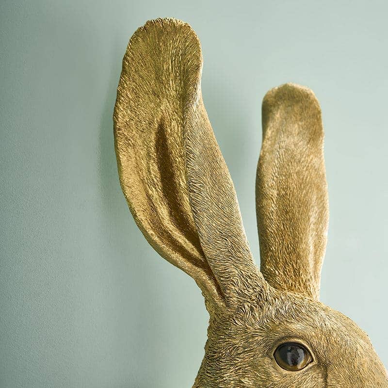 Hasi wandlamp, goudkleurig polyurethaanhars, 22 x 19 x 46 cm