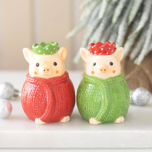 "Pigs in a Blanket" Christmas Salt and Pepper Shakers
