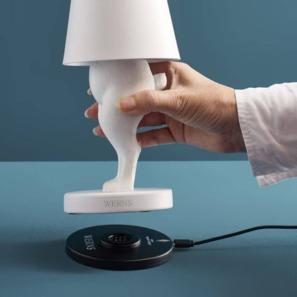 LED-tafellamp met verstoppend konijn, wit