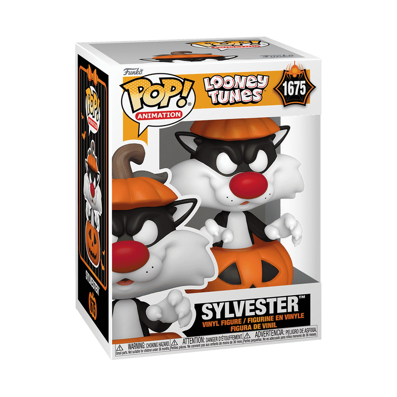 Pop! Sylvester in een pompoenkostuum