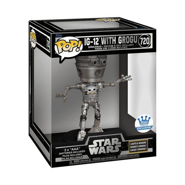 Funko Pop! Deluxe Lights and Sounds IG-12 avec Grogu