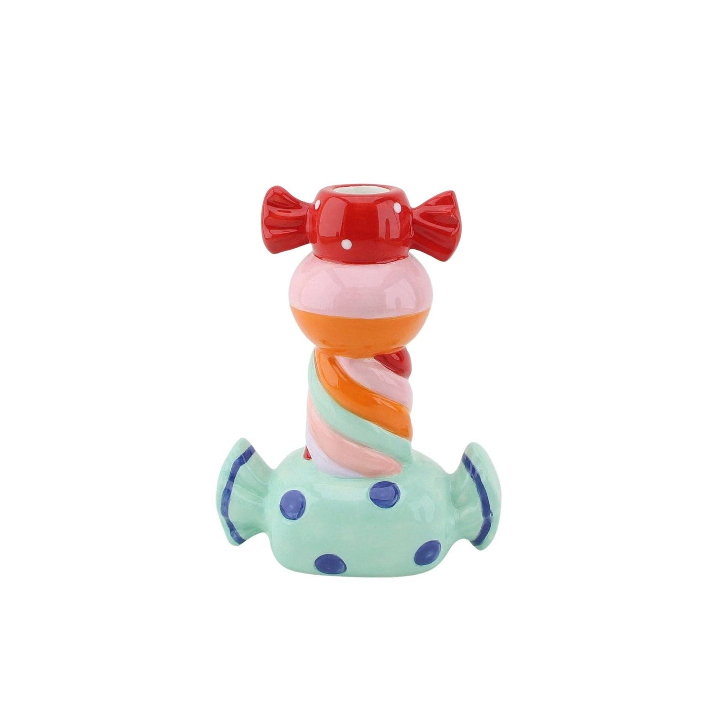 Toffee Candy Candle Holder - Multicoloured - 13x7x20cm