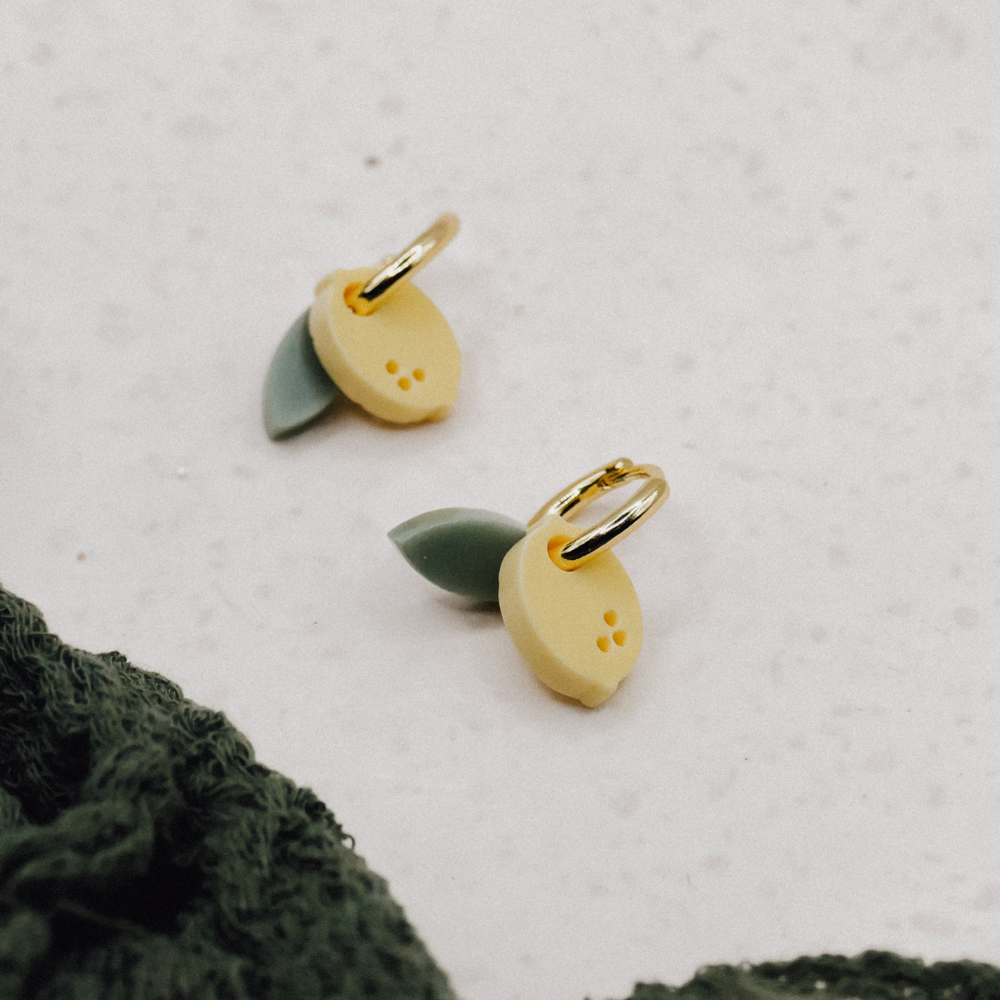 Boucles d'Oreilles Créoles Citron