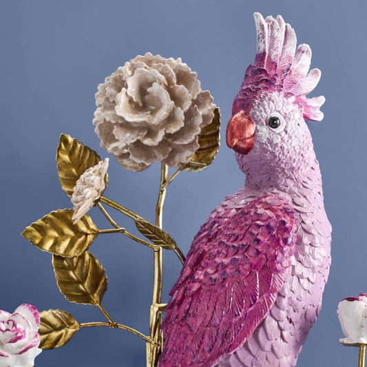 Papegaai wandlamp, oranje/roze