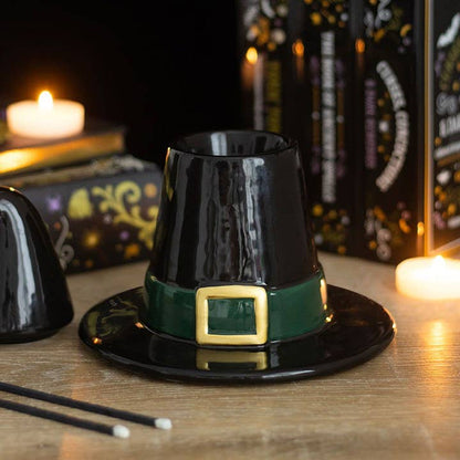 Black witch's hat incense burner for Halloween
