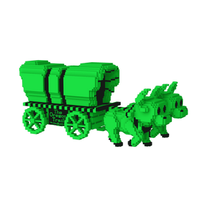 Pop! Rides Super Deluxe de Oregon Trail Ossen en Wagen (Groen & Zwart) 