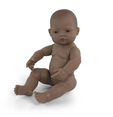 ML Poupées: POUPÉE BÉBÉ FILLE LATINO-AMERICAINE 40cm, parfumée vanille, imperméable, poupée sexuée, en résine. Made in Spain, 10m+
