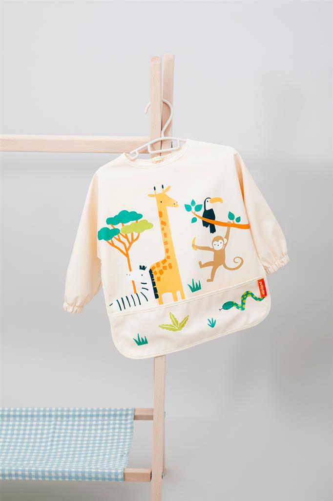 Jungle Animals Long Sleeve Bib
