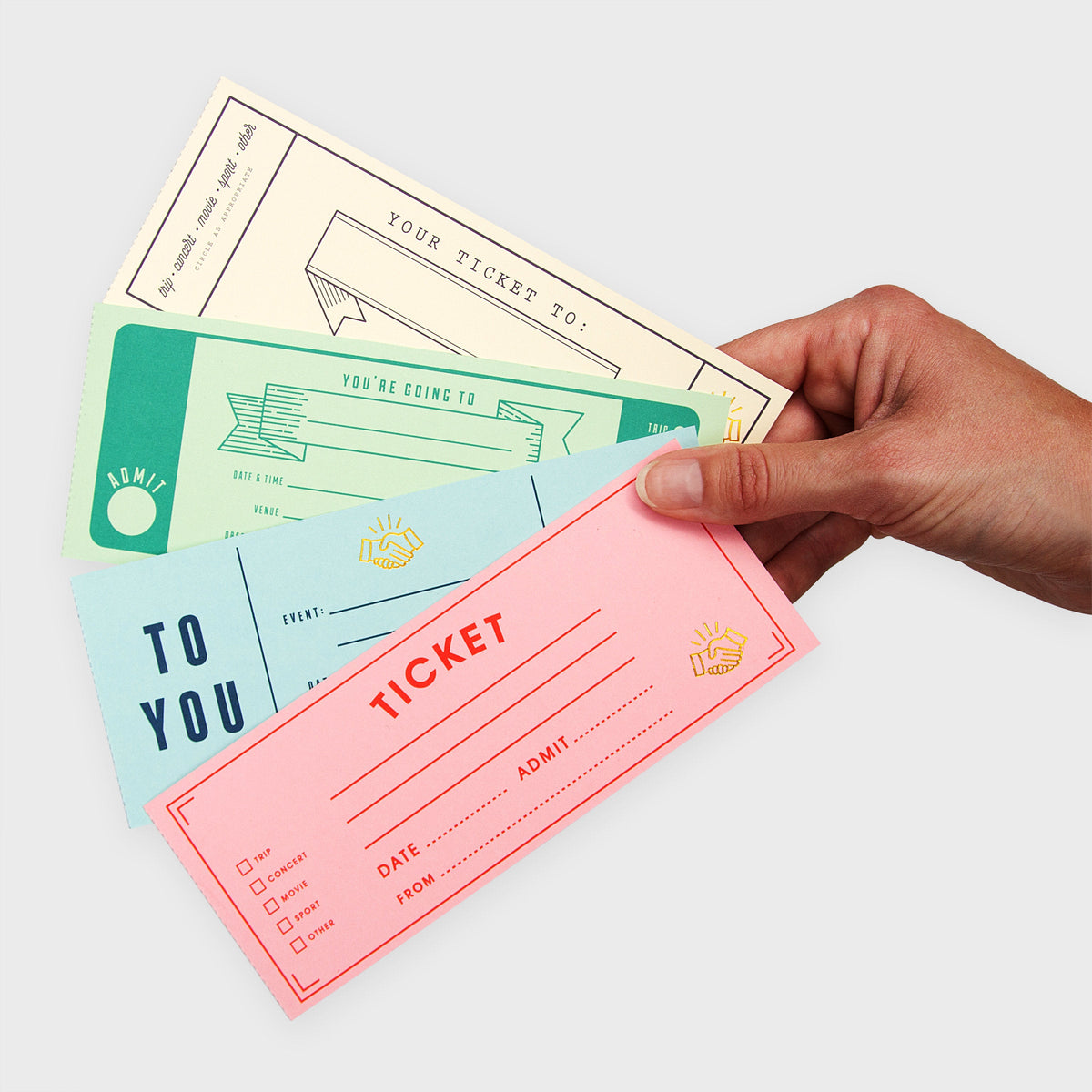 Carnet de billets vierges