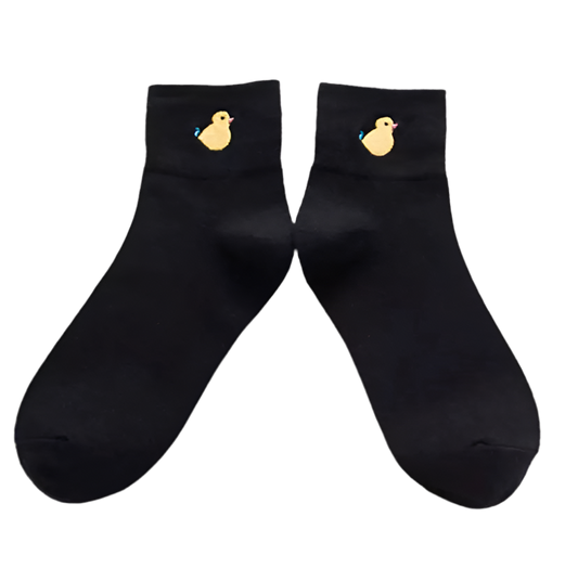 chaussettes noires poussin brode mr colvert