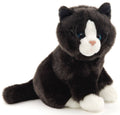 Peluche Chat Tuxedo Noir et Blanc Assis