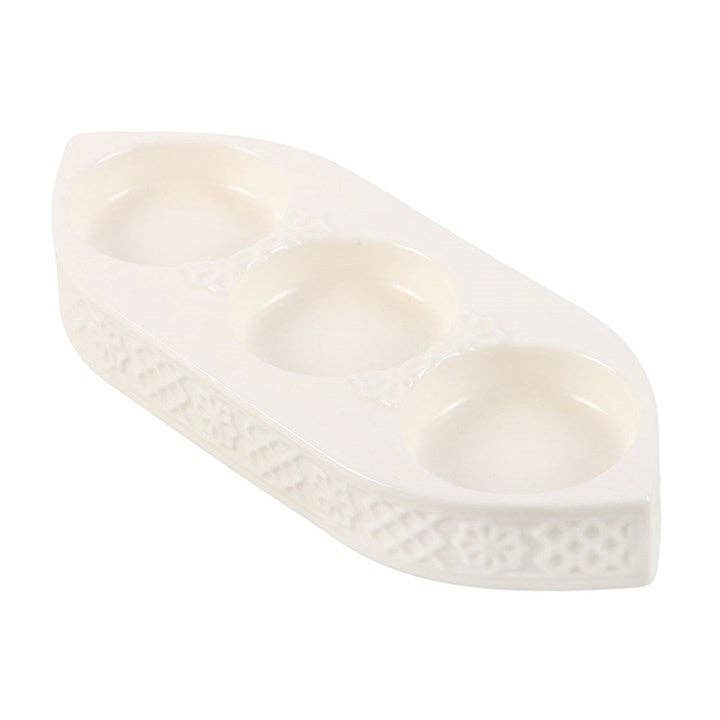 Geometric triple tealight candle holder