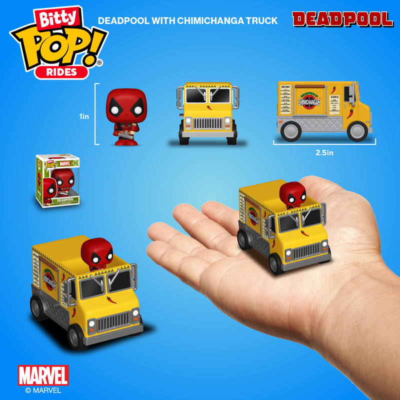 Bitty Pop! Rides Deadpool with Chimichanga Truck