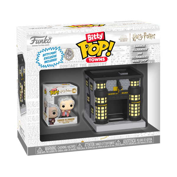 Funko Bitty Pop! Towns Garrick Ollivander et le Magasin de Baguettes d'Ollivander – Harry Potter