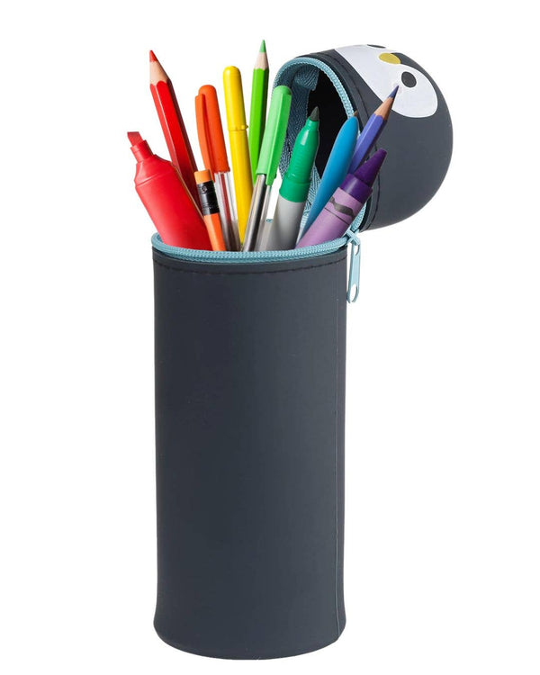 Silicone penguin pencil case