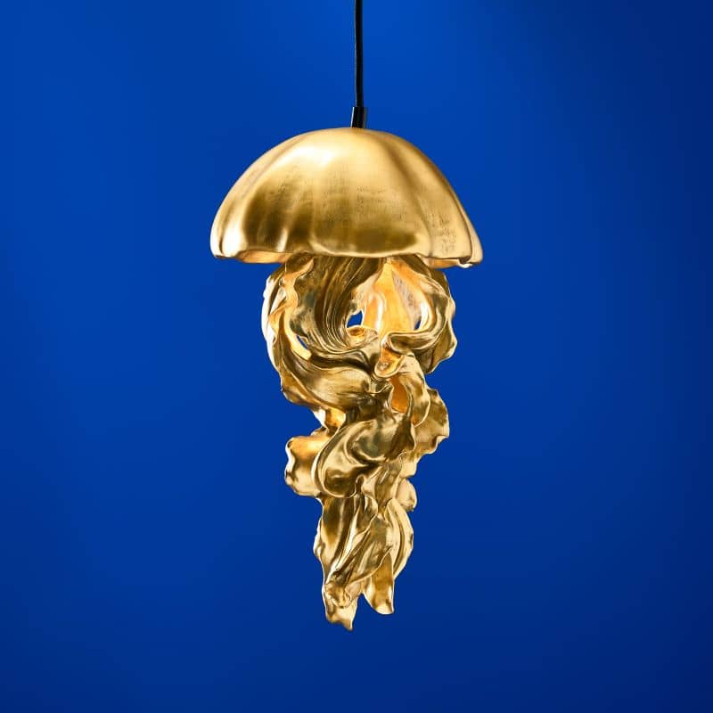 Ava plafondlamp, goud, 22,5 x 21,5 x 42 cm