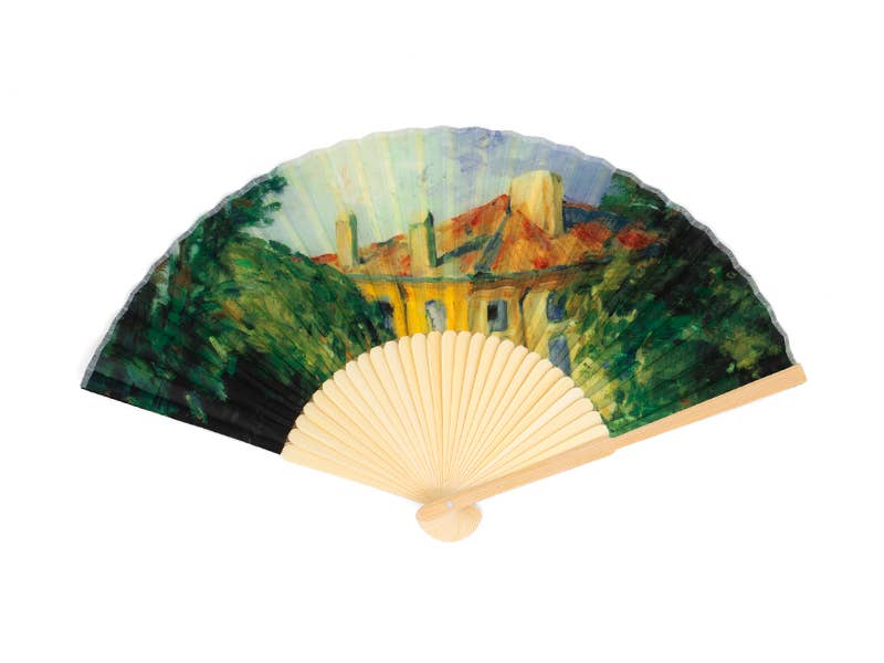 Hand fan, House at Jas de Bouffan, Cézanne