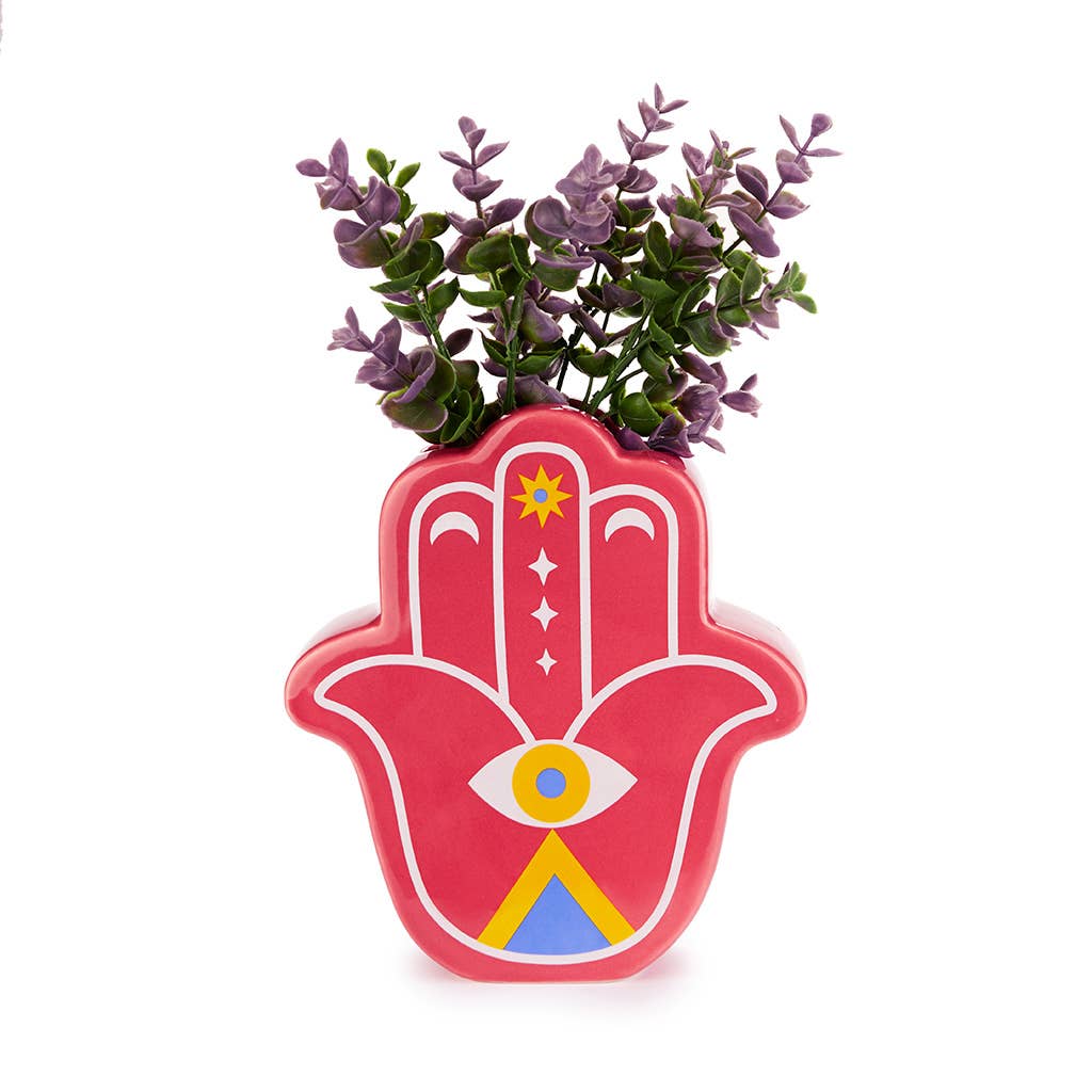 Red Lucky Hand Vase