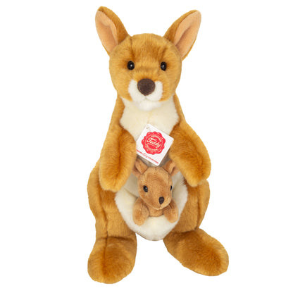 Kangaroo plush toy with baby