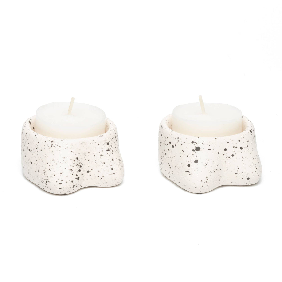 Small White Tits Candlesticks