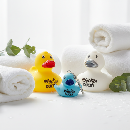 Lucky Ducky Blue Duck Keychain