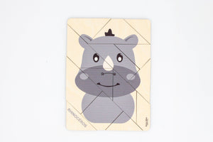 Puzzle en Bois Rhinocéros