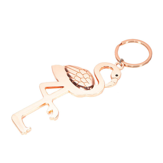 Flamingo flesopener sleutelhanger