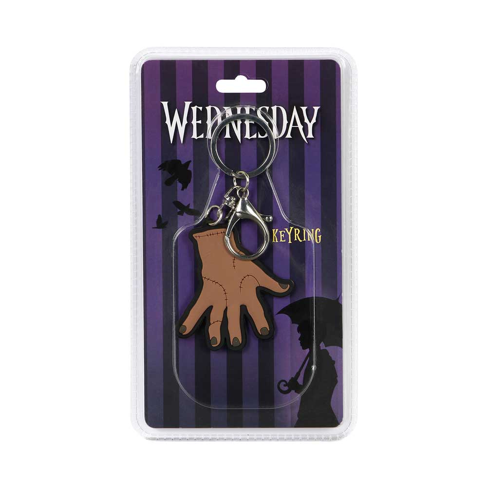 Wednesday Thing Brand Keychain, Ecru