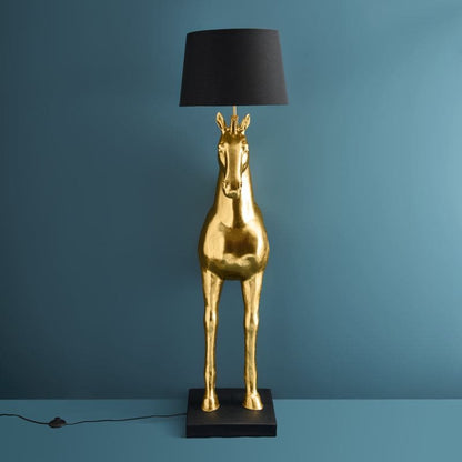 Amadeus paarden vloerlamp, goud