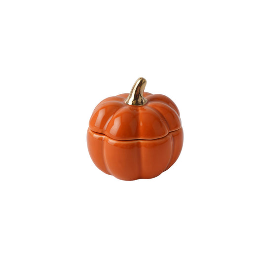 Hug Season Orange Pumpkin Ceramic Candle Holder