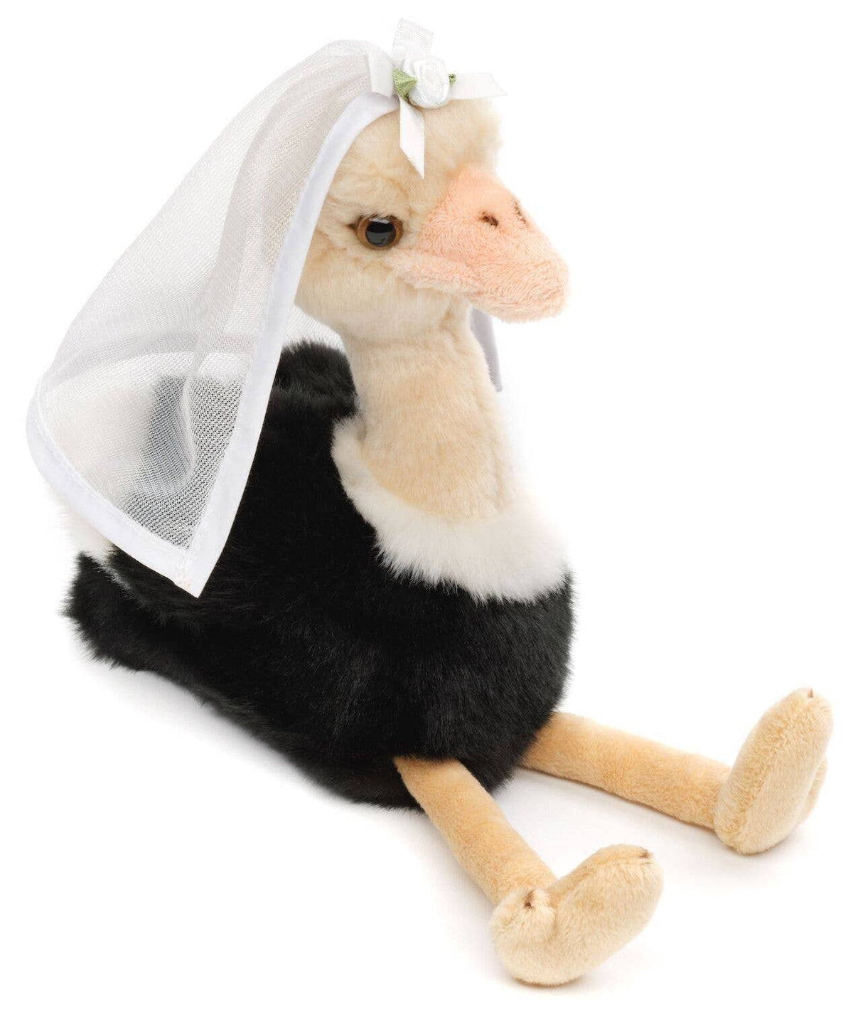 Ostrich Plush Bride with Veil
