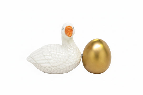 Salière et poivrière Oie et Œuf d'Or