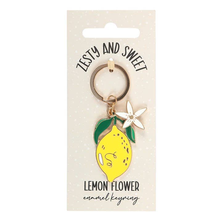 Porte-clés Citron et Fleur