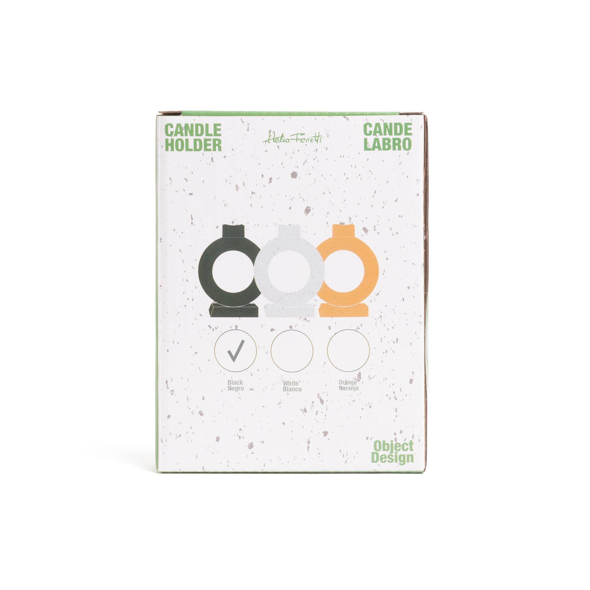 Porte Bougie en Céramique Ovale Orange Peint à la Main Helio Ferretti Vue 5