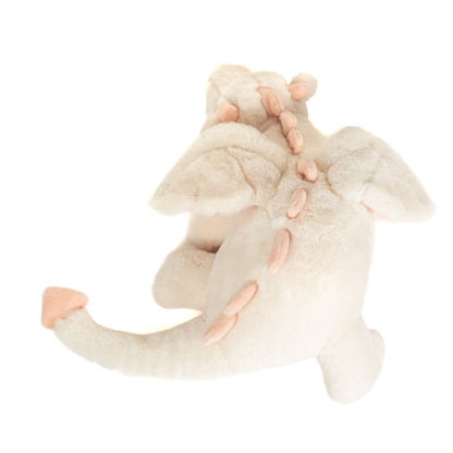 Peluche Dragon Fluffy Blanc et Rose – 32 cm