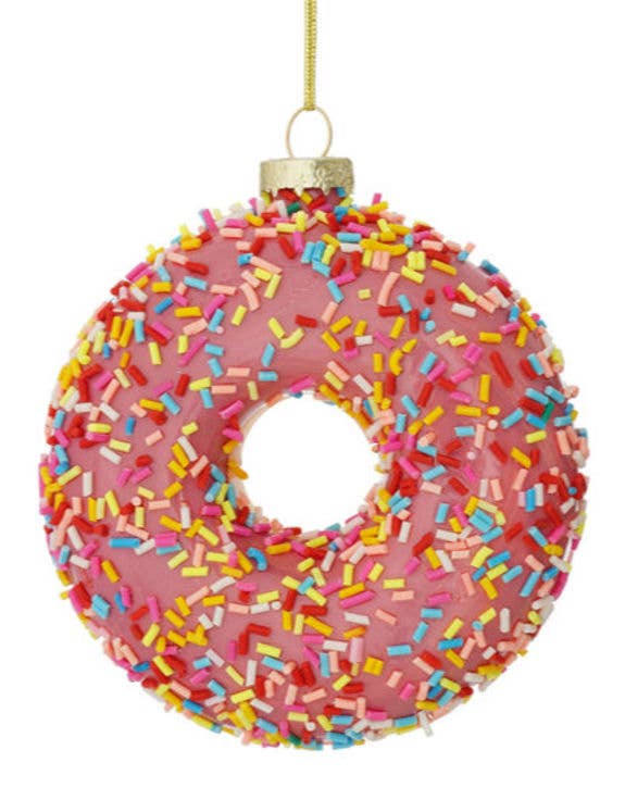 Pink Donut Christmas Bauble