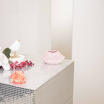 Vase/Pot Lèvres Roses clairs