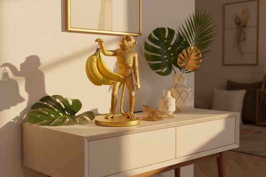 Goldener Affen-Bananenhalter