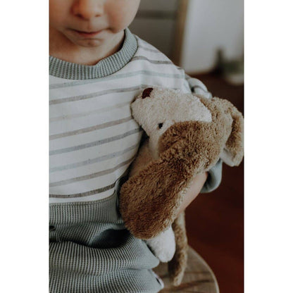 Stuffed Animal Dog, Small | White &amp; Beige