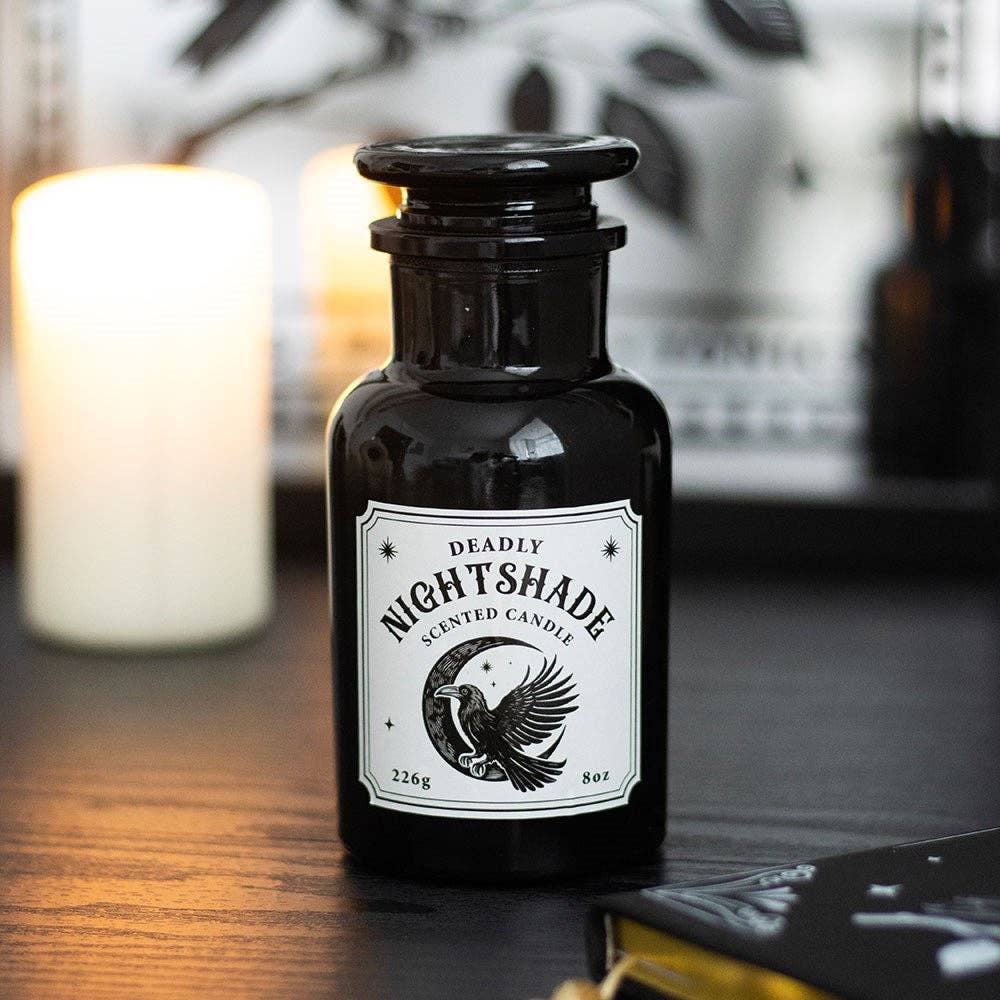 Mystic Raven Belladonna Gothic Apothecary Candle