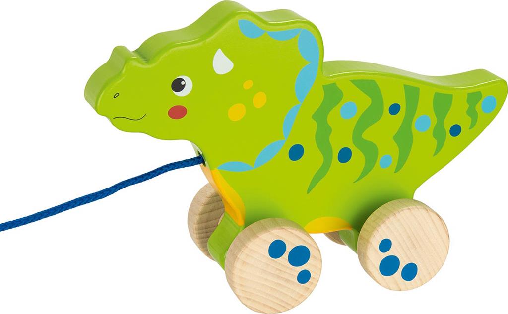 Green Wooden Dinosaur to Pull