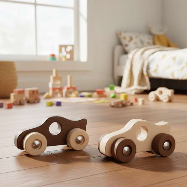 Wooden racing cars