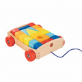 Houten Trekwagen met Bouwblokken