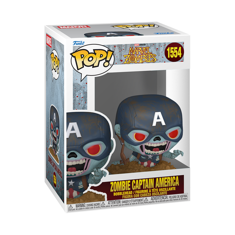 Pop! Zombie Captain America (Rising from Ground) #1554