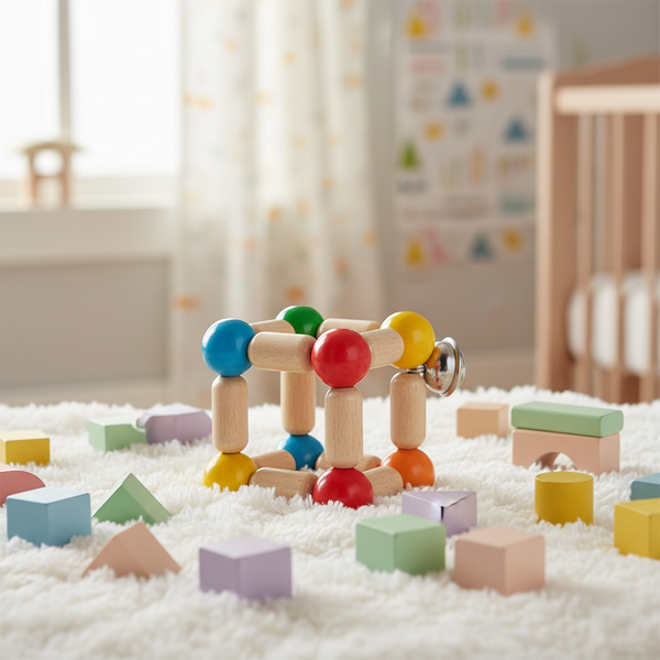 Wooden Cube Rattle