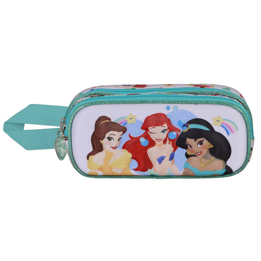 Disney Princesses Double 3D Pencil Case - Rainbows