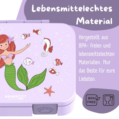 Compartmentalized, leakproof lunch box - Purple Mermaid
