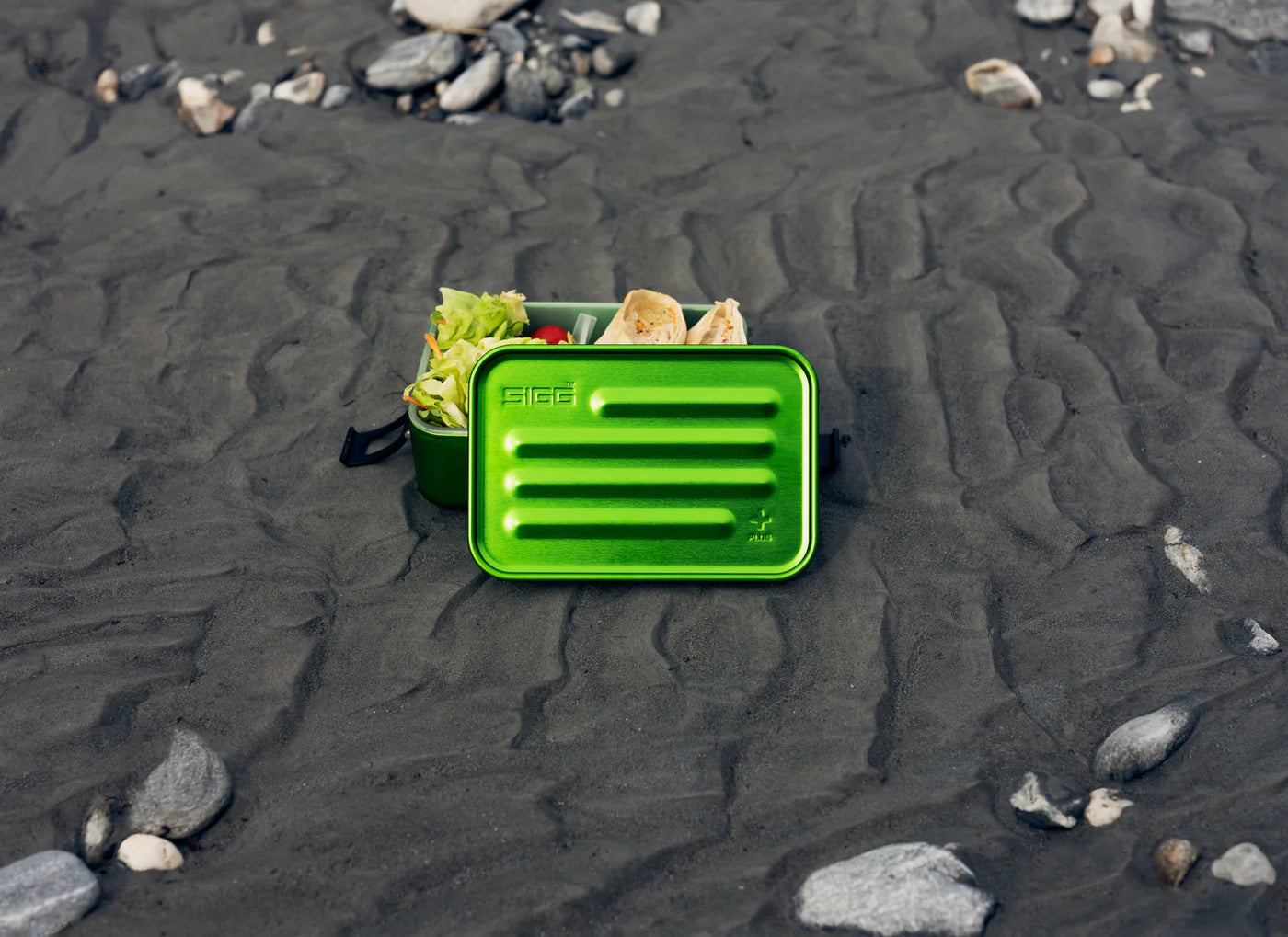 Lunch box Metal food box Green